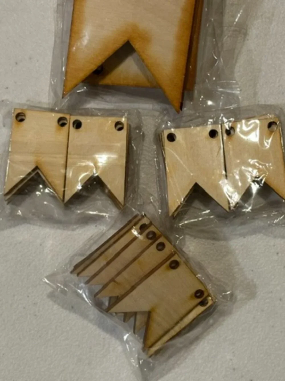 NEW DIY Wood Banner Blanks Two Sizes-48 pieces